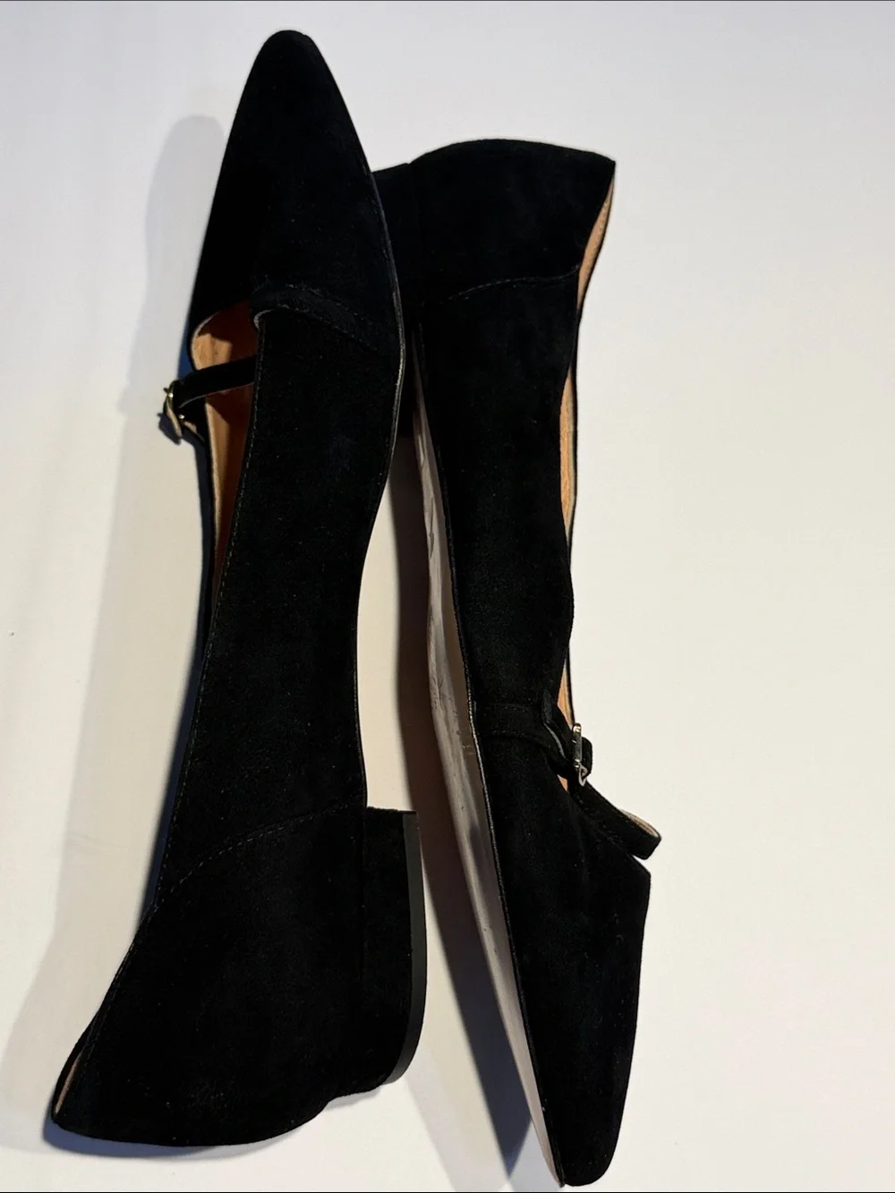 J. Crew Gwen Mary Jane Black Suede Ballet Flats Shoes Sz 9.5 Women’s